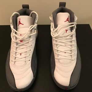 Air Jordan 12 Color: White/Dark Grey